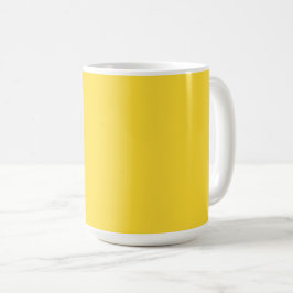 Sol Gult Solid Färg | Klassisk Elegant Kaffemugg