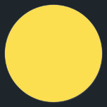 Sol Gult Solid Färg | Klassisk Elegant Runt Klistermärke<br><div class="desc">Sol Gult Solid Färg | Klassisk | Minimalistisk | ELEGANT | TRENDIG | SNYGGT | BRÖLLOP | Födelsedag | Gått</div>