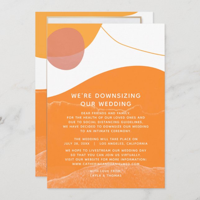 Sol Hav Sand Foto Vi Gör Vår Bröllop Mindre Meddelande (Fram/baksida)