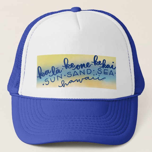 Sol Hav Sand Hawaii Truckerhatt Truckerkeps (Framsida)