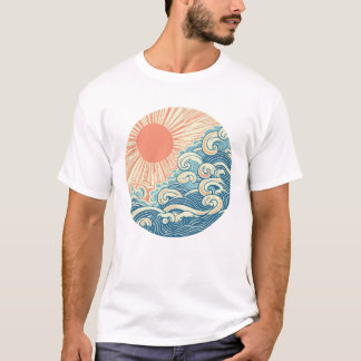 Sol Hav Vågor T Shirt