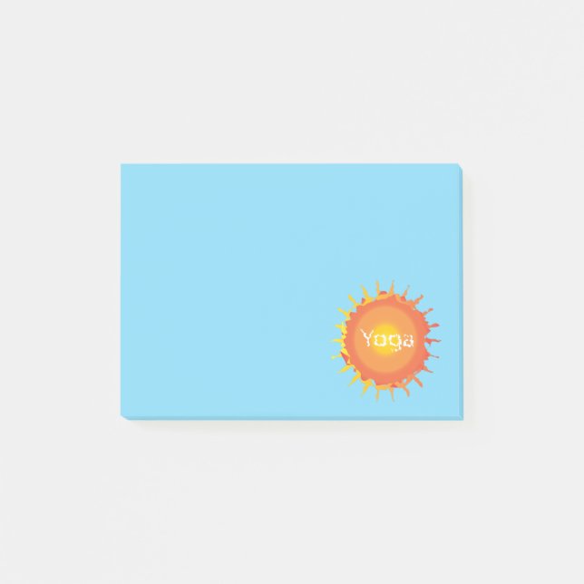 Sol Hett Yoga Post-it Notes Block (Framsida)