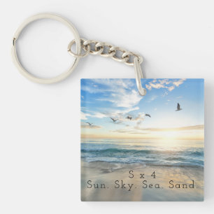 Sol, Himlar. Havet.Sand. Beach-scen