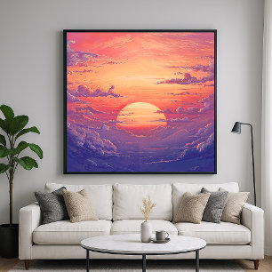 Sol Horizon - Vibrant Painterly Illustration Stil Poster