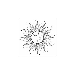 Sol Horoskop Vågen Zodiakens Stjärntecken Astrol Stämpel