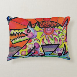 Sol-Hund-dekorplatta 12 x 16 tum Prydnadskudde