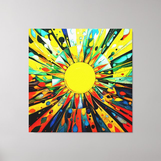 Sol i Abstrakt 910 Canvastryck (Framsida)