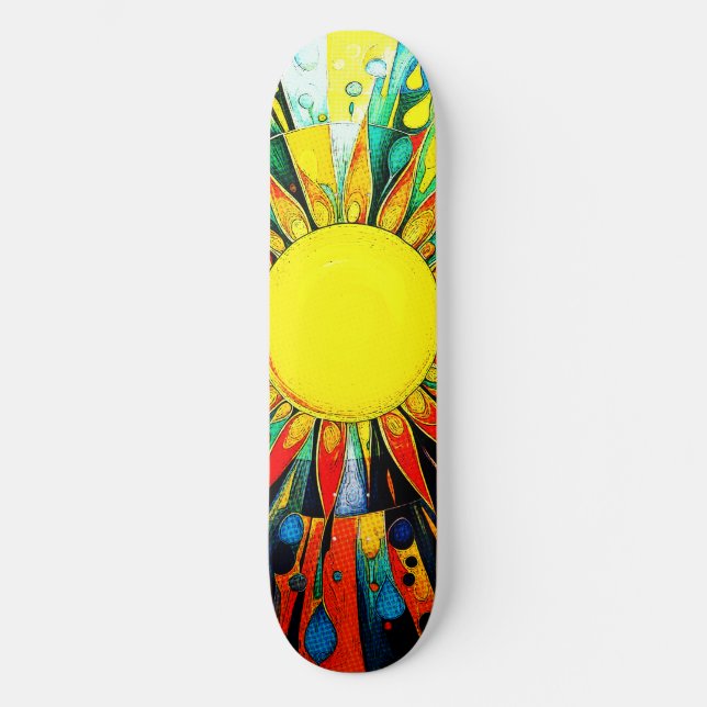 Sol i Abstrakt 910 Mini Skateboard Bräda 18,5 Cm (Framsida)