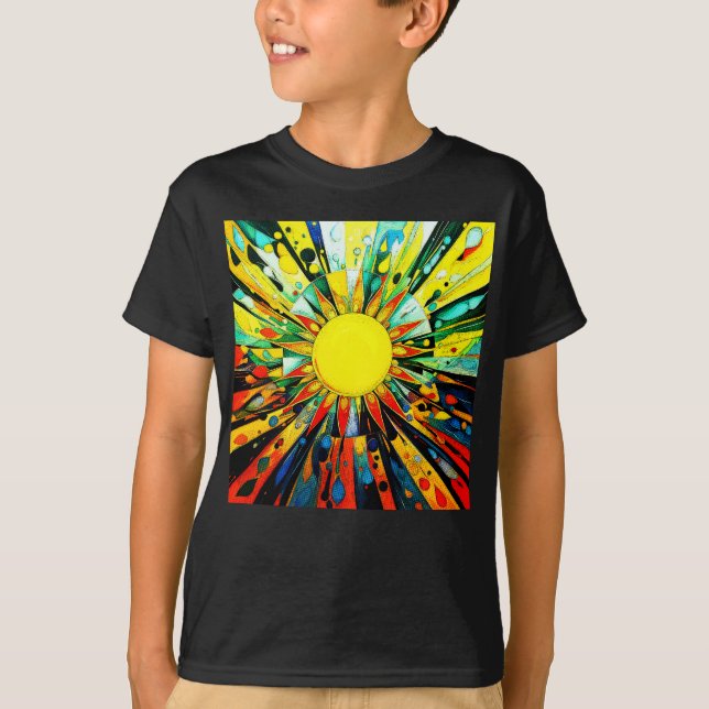 Sol i Abstrakt 910 T Shirt (Framsida)