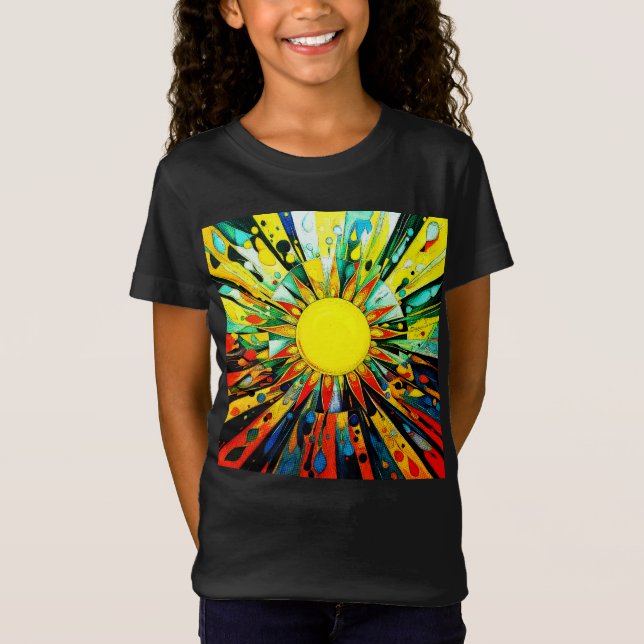 Sol i Abstrakt 910 T Shirt (Framsida)
