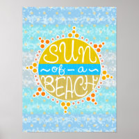 Sol i en Beach Funny Cute Pun Summer Seaside