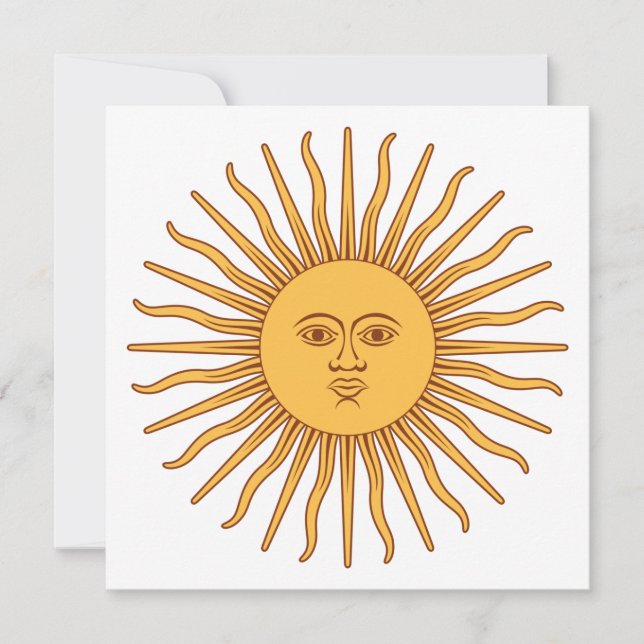 Sol i maj-kortet (argentinskt Sol) Kort (Framsida)
