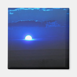 Sol i molnen (blå) magnet