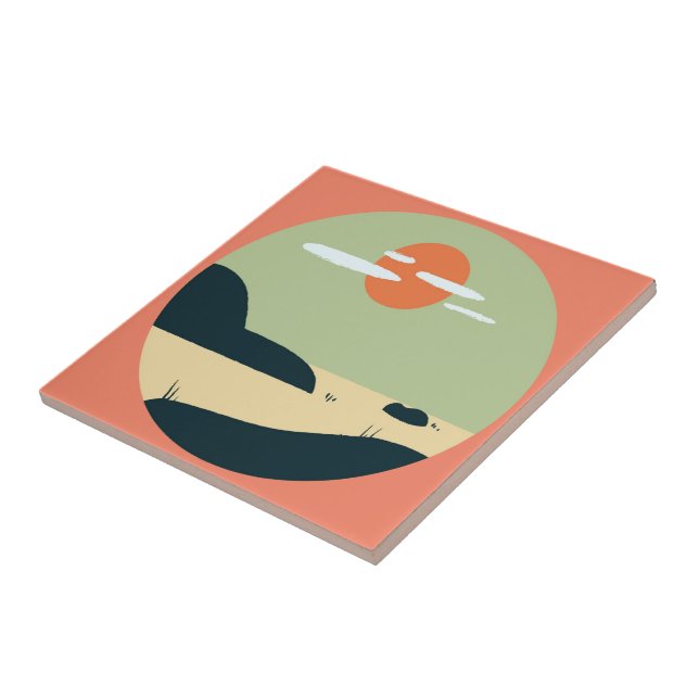 Sol i molnen, keramiskt plattor kakelplatta (Sidan)