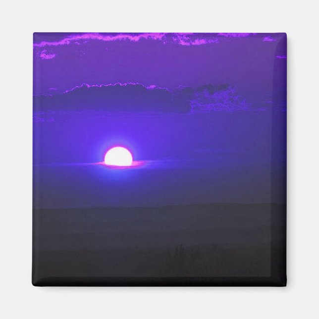 Sol i molnen (violett) magnet (Framsidan)