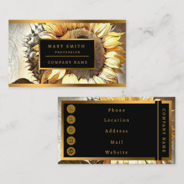 Sol i solrosmodern konstsamling visitkort