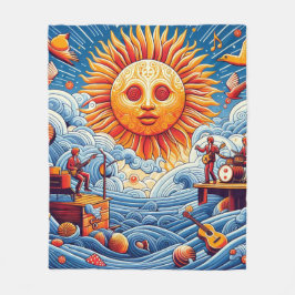 Sol-Kisse Oceanen Sylt: Vibrant Music Festival Art Fleecefilt