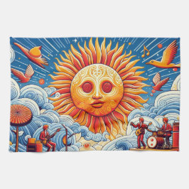Sol-Kisse Oceanen Sylt: Vibrant Music Festival Art Kökshandduk
