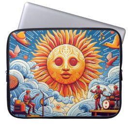 Sol-Kisse Oceanen Sylt: Vibrant Music Festival Art Laptop Fodral