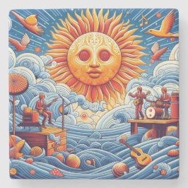 Sol-Kisse Oceanen Sylt: Vibrant Music Festival Art Stenunderlägg