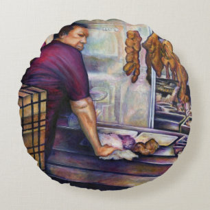 Sol-Kissed Chicken, Singapore Rund Kudde