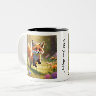 "Sol-Kissed Fox Kit" Två-Tonad Mugg