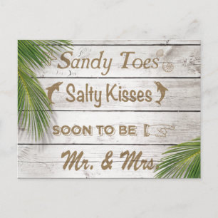 Sol Kissed Sandy Toes Salty Kisses Spara datumet Meddelande Vykort