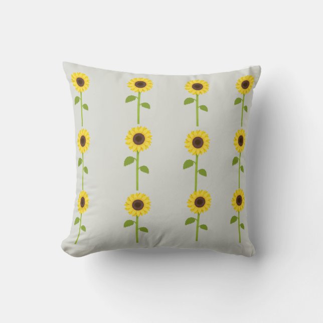 ’Sol-Kissed Sunblomma Square Pillow’ Kudde (Framsida)