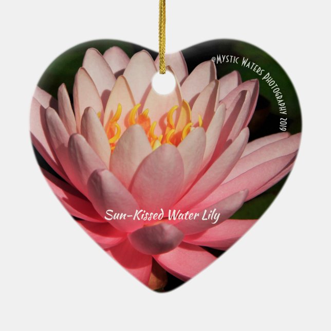 Sol-Kissed Vatten Lily 2 Ceramic Ornament (Baksidan)