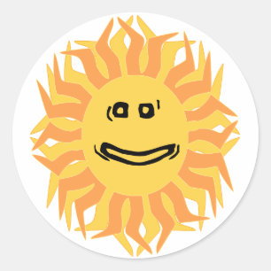 sol-klistermärken runt klistermärke