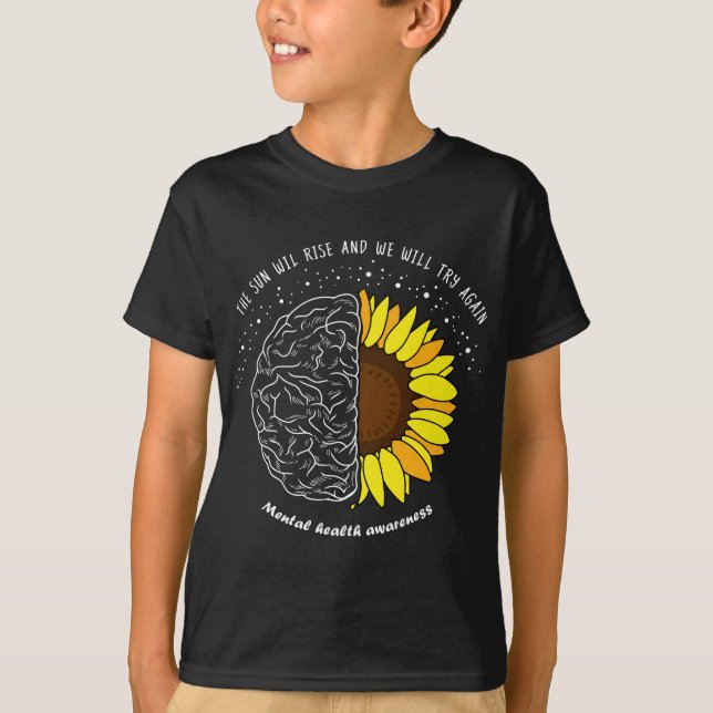 Sol kommer att Stiga upp månaden för psykisk medve T Shirt (Framsida)
