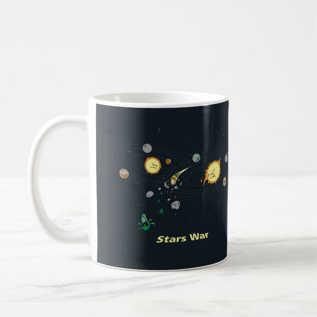 Sol Krig eller Stjärna slag, eller kanske... Kaffemugg (Vänster)