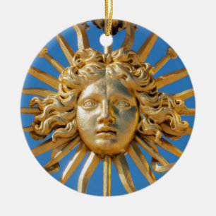 Sol Kung om Golden grind i Versailles-slott Julgransprydnad Keramik