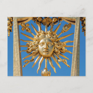 Sol Kung om Golden grind i Versailles-slott Vykort