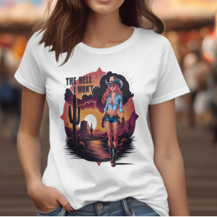 Sol-kyld Cowgirl: A Porträtt of Bolness T Shirt