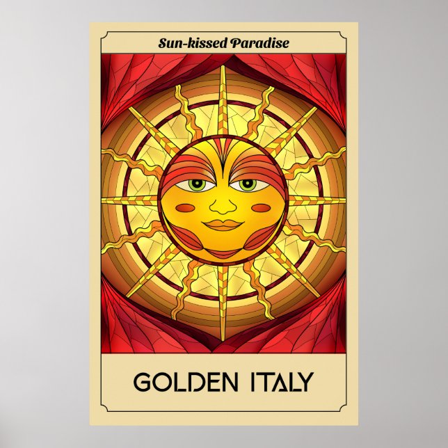 Sol-kyld Paradise Golden Italien Poster (Framsidan)