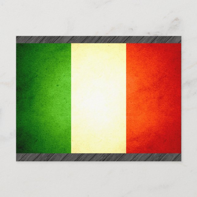 Sol kyssad Italien Flagga Vykort (Framsida)