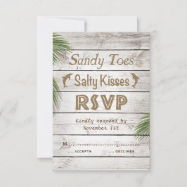 Sol Kyssade Sandiga Tår Salta Kyssar RSVP OSA Kort