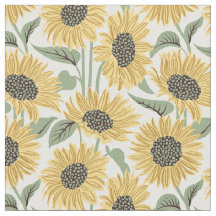 Sol-kyssade solblommor/gult blomsage löv