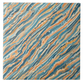 Sol-kyssade vattenfärger kakelplatta