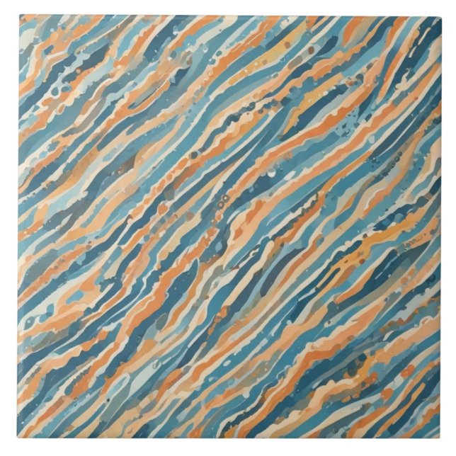 Sol-kyssade vattenfärger kakelplatta (Framsidan)