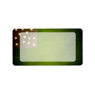 Sol kyssade Vermont Republic Flagga Adressetikett