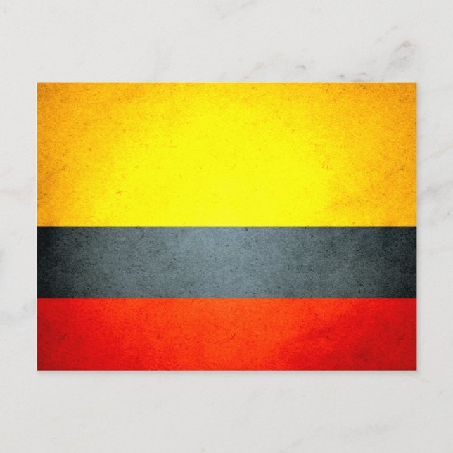 Sol kyssar Colombias flagga Vykort (Framsida)