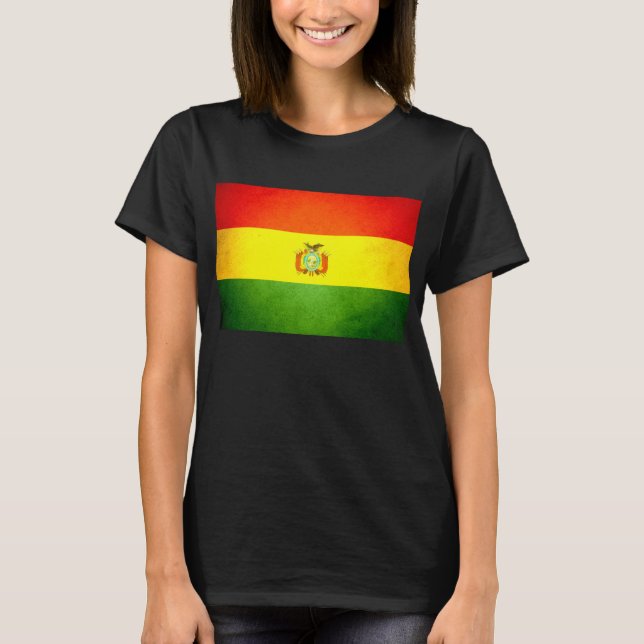 Sol kysst Bolivia flagga T Shirt (Framsida)