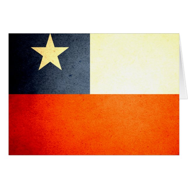 Sol kysst Chile flagga Hälsningskort (Framsidan Horizontal)