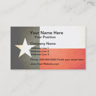 Sol kysst Texas flagga Visitkort