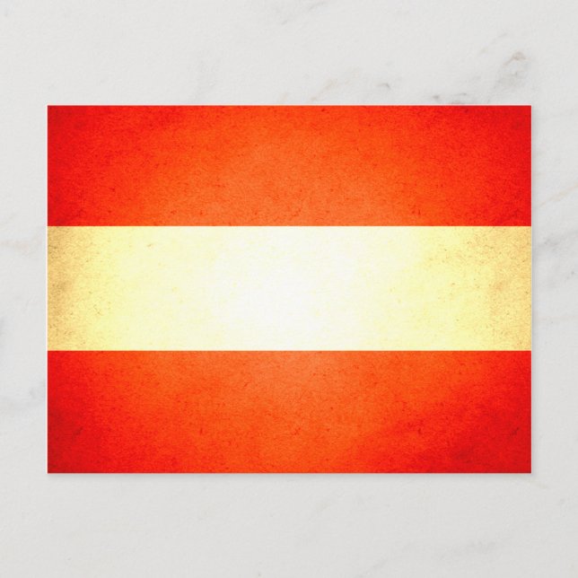 Sol kysste Österrike Flagga Vykort (Framsida)