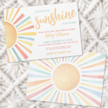 Sol Liten Stråle Av Solsken Baby Shower