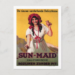 Sol-Maid California Raisin Poster Vykort