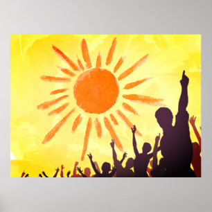 sol målning poster